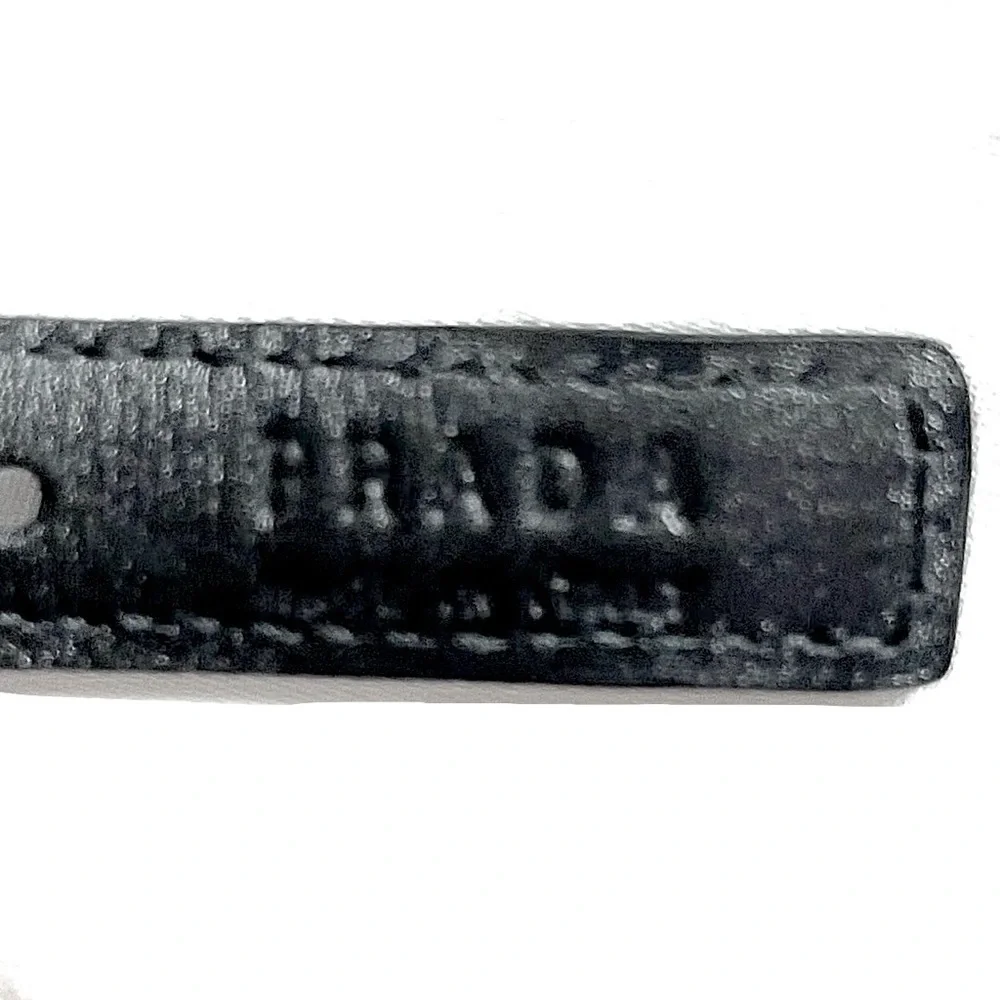 Prada Black Leather Dog Collar with Original Box & Dust Bag!